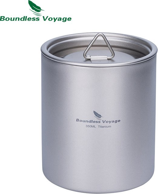 Boundless Voyage Titanium Tumbler Campingbecher aus Edelstahl in Silber - Bild 1