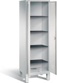C+P Wäsche-Spind Evolo in Lichtgrau mit Türen und Schloss, H: 185,0 cm, B: 61,0 cm, T: 50,0 cm - Bild 1