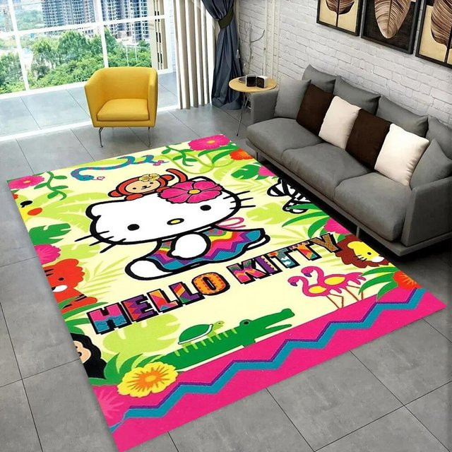 Sanrio Hello Kitty Kinderteppich Karpetti, Mehrfarbig, B/T: 120 x 160 cm - Bild 1