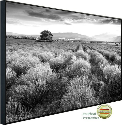 papermoon EcoHeat Infrarotheizung Landschaft Design in Schwarz und Weiss mit Matt-Effekt und App-Steuerung - Bild 1