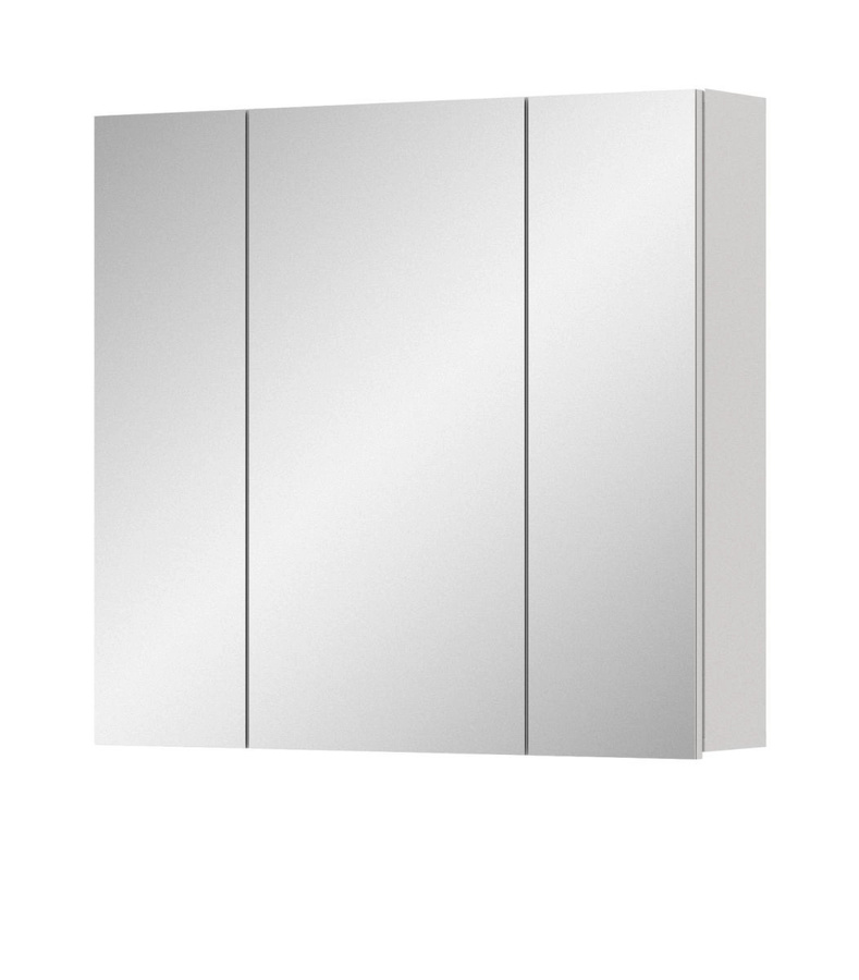 Badezimmer Spiegelschrank Talerno in Weiß mit LED-Beleuchtung und Glastüren, B/H/T: 80 x 77 x 18 cm - Bild 4