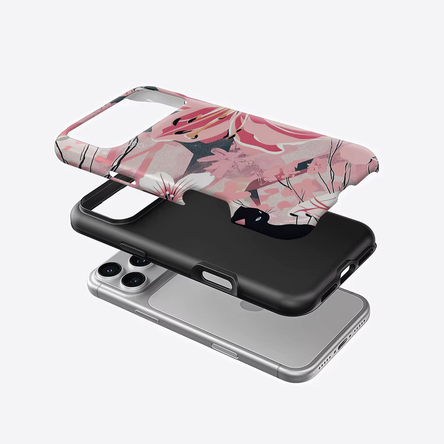 Aurea Case Matte Bumper MagSafe kompatible stoßfeste Hülle für iPhone 13 bis 17 Pro Max in Schwarz, Rosa und Lilie - Bild 2