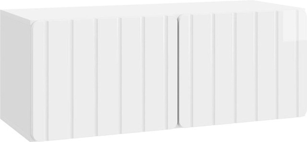 Modern Wandmontierter TV-Schrank vidaXL in Weiß mit Drehtüren, B/T/H: 78,5 x 31 x 30 cm - Bild 1