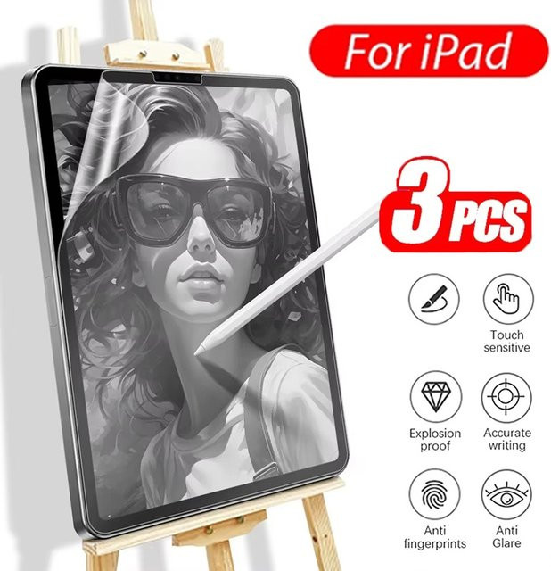 3er Pack Matte Papierfolie Displayschutzfolie für Apple iPad Pro (1. bis 6. Generation) - Bild 1