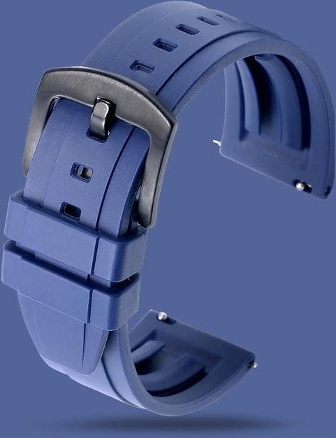 Allbestart Uhrenarmband Kautschuk, Edelstahl, schwarz-grün, Herren - Bild 1