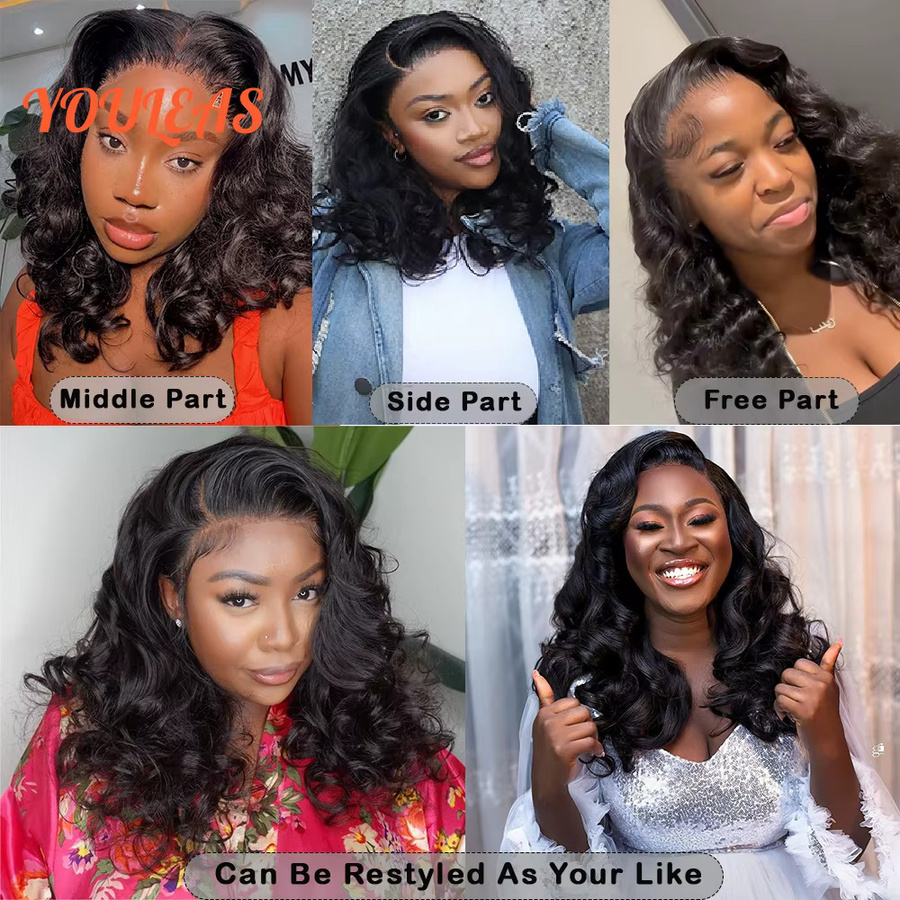 Youleas Loose Wave Perücke, 100% Echthaar, 250% Dichte, Damen - Bild 5