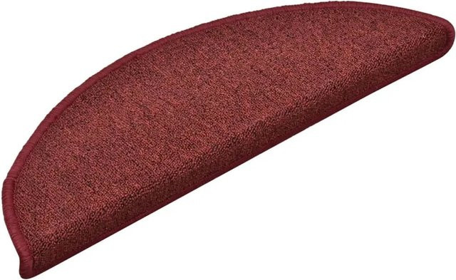 vidaXL Treppenmatten Rot, 15 Stück, rutschfest und selbstklebend, B: 56 cm, H: 17 cm, T: 3 cm - Bild 1
