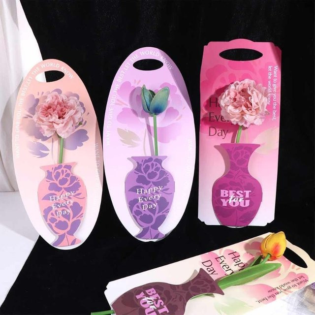 5 Stück faltbare Blumenarrangement-Boxen aus Papier in Gelb zum Selbermachen als Blumenstrauß-Tasche - Bild 1