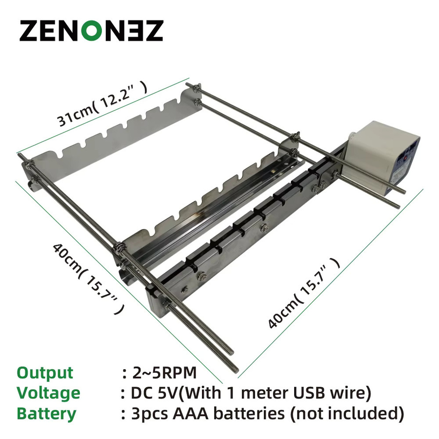 ZENOBBQ Rotisserie-Set DS7 für rotierende Spieße als universeller Ersatz für Kebab-Grills - Bild 2