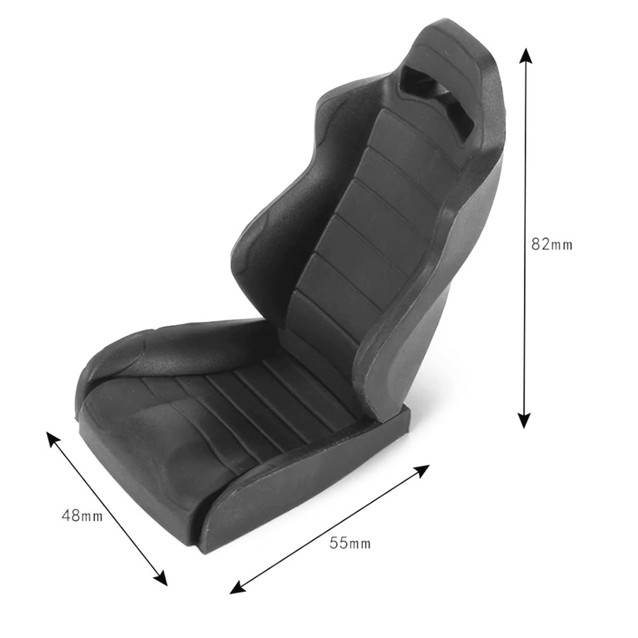 RCXAZ Rock Buggy Cab Sitz Fahrersitz, 1/10, Zubehör, Kunststoff, Schwarz - Bild 1
