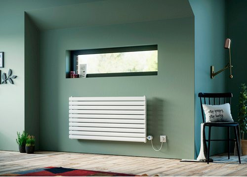 Elektrischer Heizkörper Ximax Fortuna Horizontal in Weiß mit 900 W Leistung, Breite: 120 cm, Höhe: 58,4 cm - Bild 1