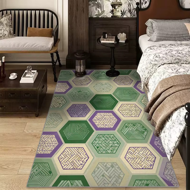 VIKAMA Kristallteppich in Grün, rutschfeste Bodenmatte für Wohnzimmer und Schlafzimmer, rechteckig, B/T/H: 60 x 40 x 40 cm - Bild 2