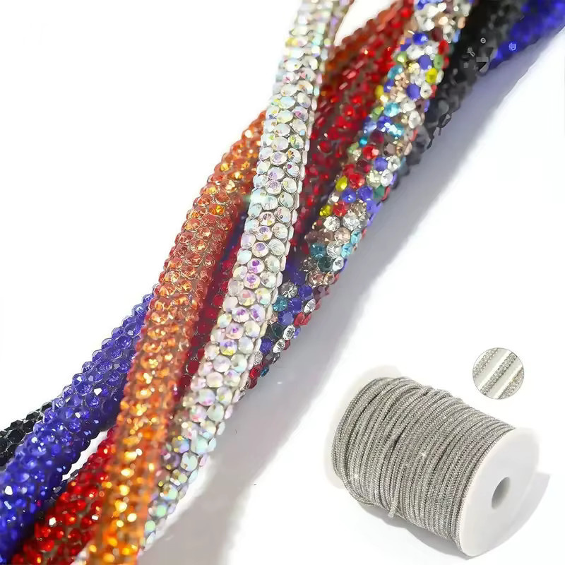 SMI Fine Strassband Regenbogen, 1 Meter, 3,5 mm, Multicolor, Unisex - Bild 2