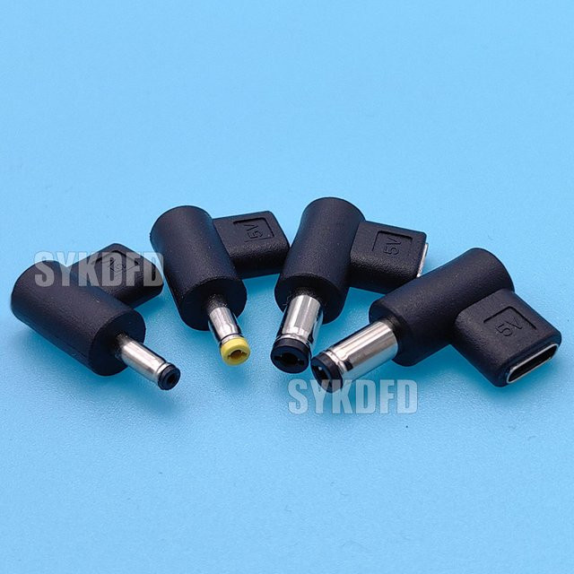 SYKDFD 2er-Set USB-C auf DC Ladeadapter Konverter 5V Type-C zu DC Jack in Schwarz - Bild 1