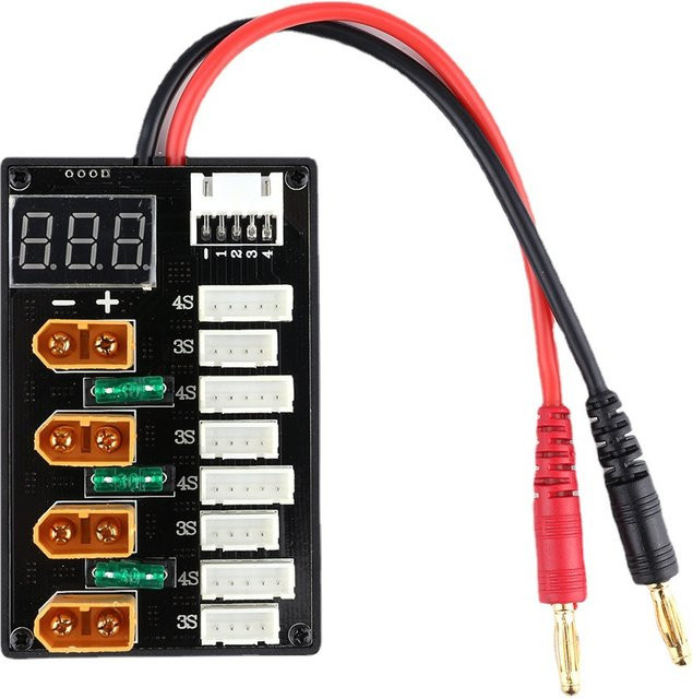U-Angel-1988 Parallele Ladekarte für LiPo Batterien mit XT30 und XT60 Steckern sowie Spannungs-Tester für imax B6 B6AC Ladegeräte - Bild 1