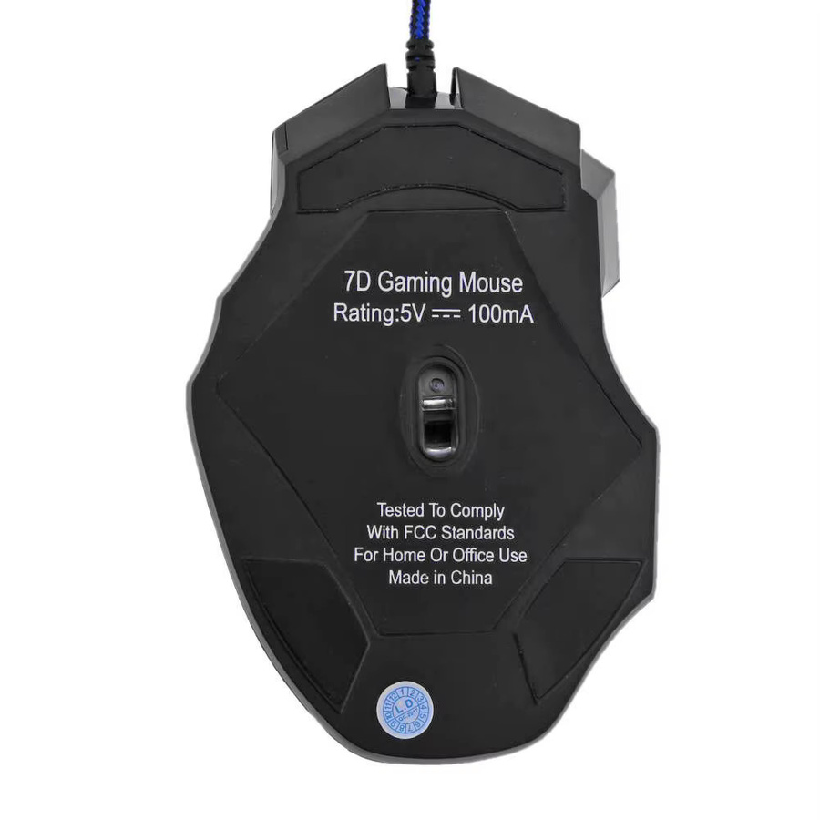 APWIKOGER Ergonomische Gaming-Maus mit 5500 DPI, 7 Tasten und Hintergrundbeleuchtung, Schwarz - Bild 4