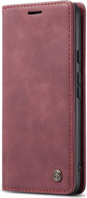 Luxuriöse Retro-Lederhülle für Xiaomi Redmi Note 14 Pro 4G / Redmi Note 14 5G / Redmi Note 14 Pro+ 5G mit Kartenfächern und Standfunktion in Rot - Bild 1