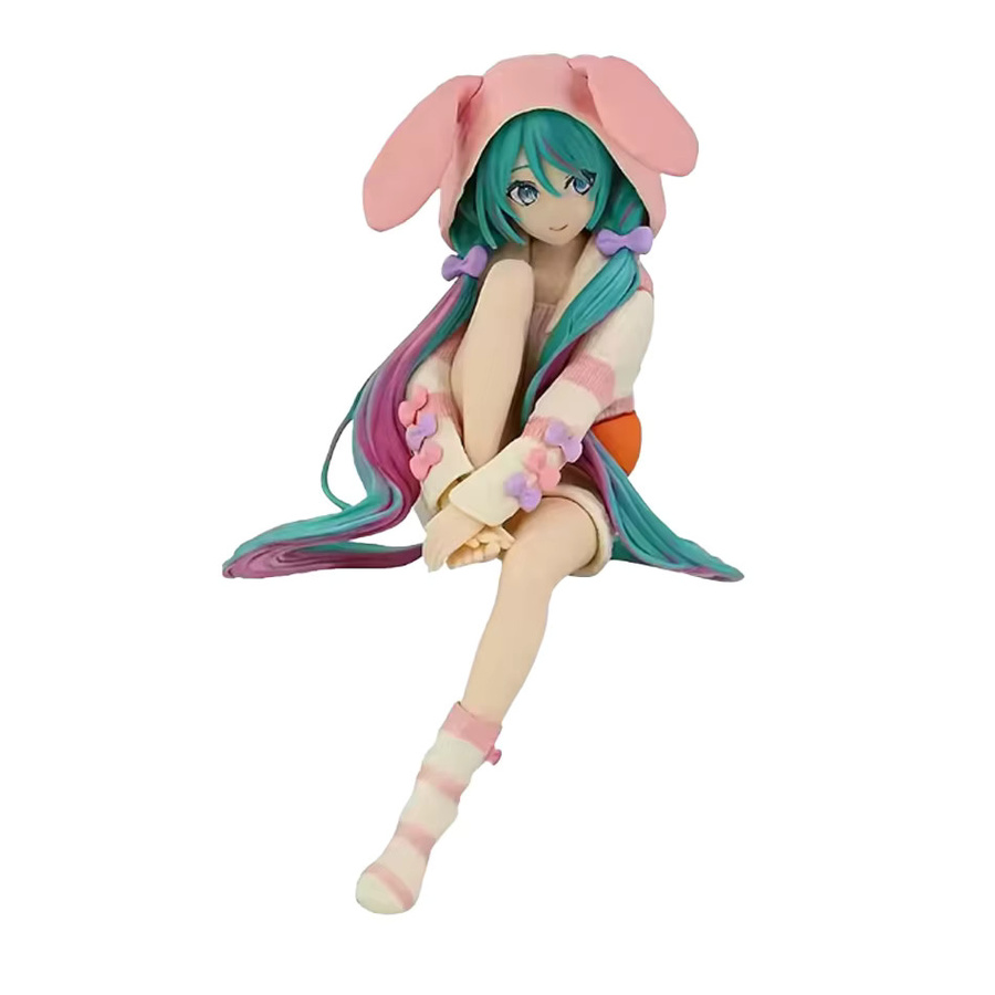 Bandai Hatsune Miku Noodle Stopper Figur, Hasenohren-Pyjama, 14cm - Bild 2
