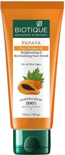 Biotique Papaya Tan Removal Gesichtspeeling, 100g, Normale Haut - Bild 1
