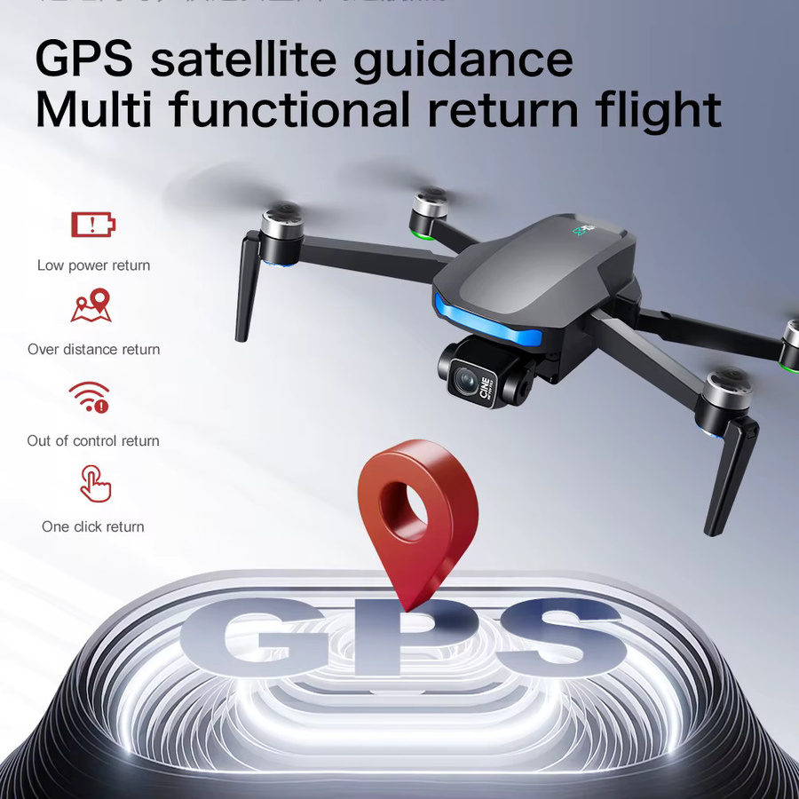 WDSZKMYF S-X1 MAX GPS-Drohne mit 4K-Kamera, 3-Achsen-Gimbal, FPV und großer Bildschirmsteuerung, Quadcopter in Schwarz - Bild 3