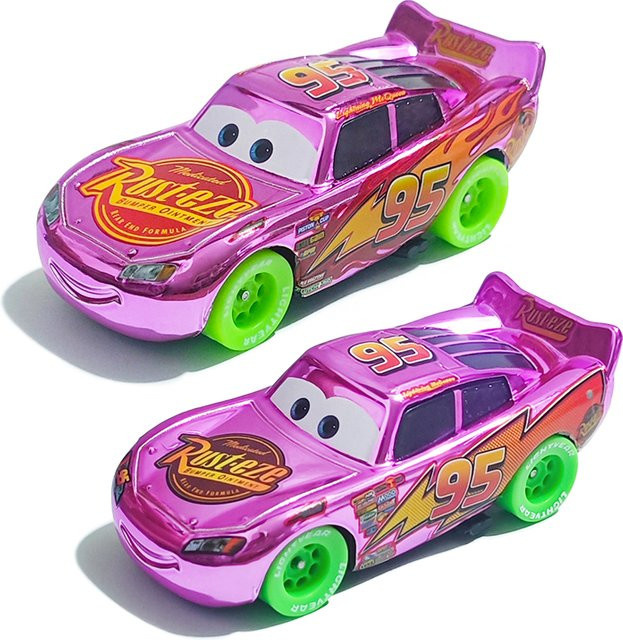 Disney Pixar Cars Lightning McQueen Modellauto, 1:55, Pink, Metalldruckguss - Bild 1