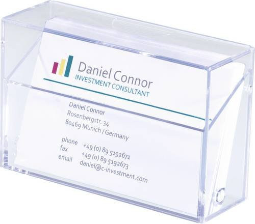 Sigel Visitenkartenbox VA110 transparent für Karten bis 85 x 56 mm - Bild 1