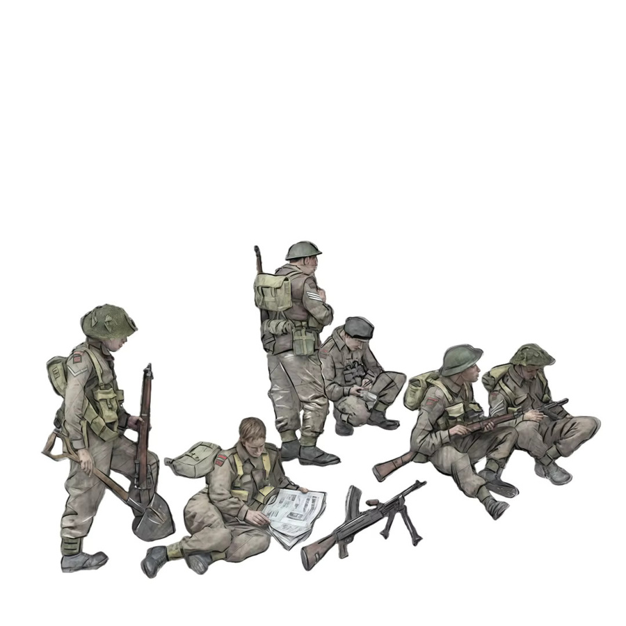 MEEKLION MODEL Britische Infanterie aus der Normandie von 1944, Resin-Modellbausatz, 6-teiliges Set - Bild 4