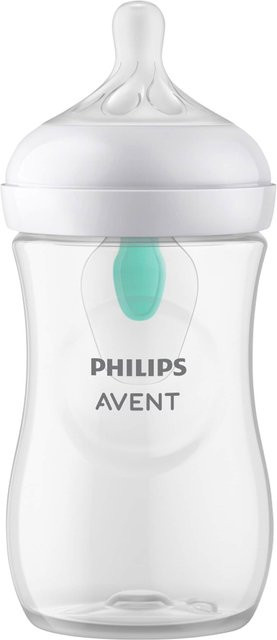 Philips Avent Natural Response Babyflasche mit AirFree Ventil und Silikon-Sauger, 260 ml, transparent/weiß - Bild 1
