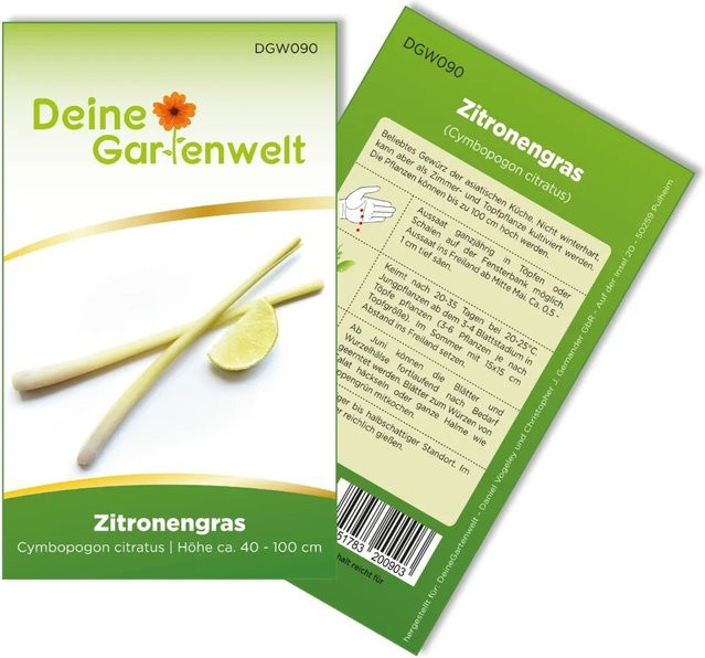 Deine Gartenwelt Zitronengras Samen für Zimmer, Topf oder Freiland - Bild 1