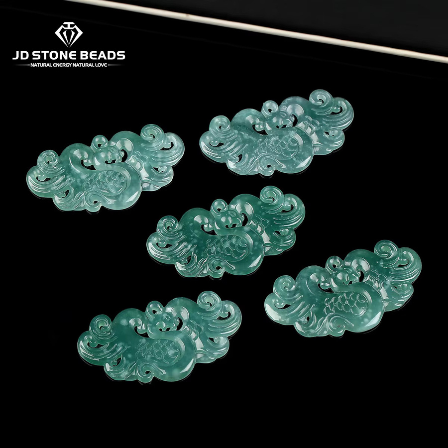 Anhänger Guatemala Jadeit, Phönix, Naturstein, Unisex - Bild 2