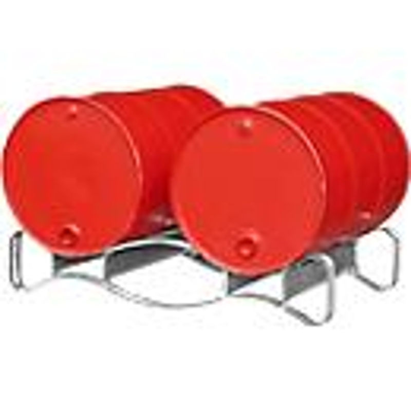 Bauer Fasspalette für 2 x 200 l Fässer aus Stahl Emaille in Rot - Bild 2