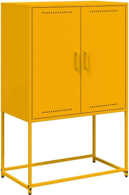 vidaXL Highboard im Industrie-Stil aus Stahl, Gelb, B/T/H: 68,5 x 38,5 x 107 cm - Bild 1