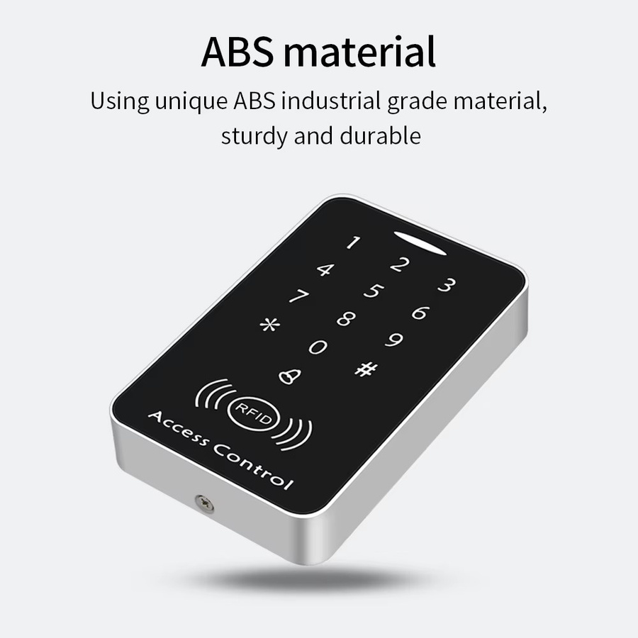 Asia-Teco Intelligenter RFID-Anti-Duplikationskartenleser 125 kHz ID-Zugangskontrolltastatur in Schwarz mit Schnittstelle für 1000 Benutzer - Bild 3