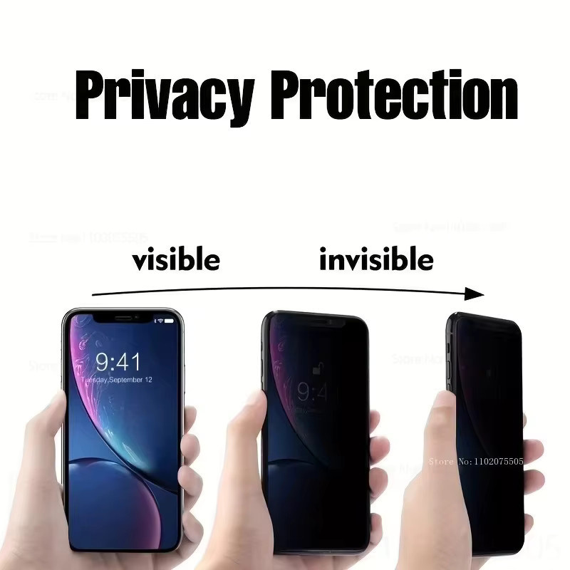 Caynes Hydrogel Privacy Screen Protector mit voller Abdeckung für iPhone 16 Pro Max 17 15 14 13 12 XS Max XR in Transparent - Bild 5