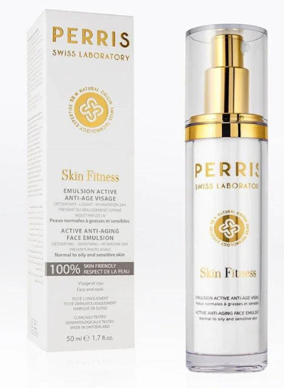 Perris Swiss Laboratory Skin Fitness Active Anti-Aging Face Emulsion, Gesichtslotion mit Hyaluronsäure, Unisex - Bild 1