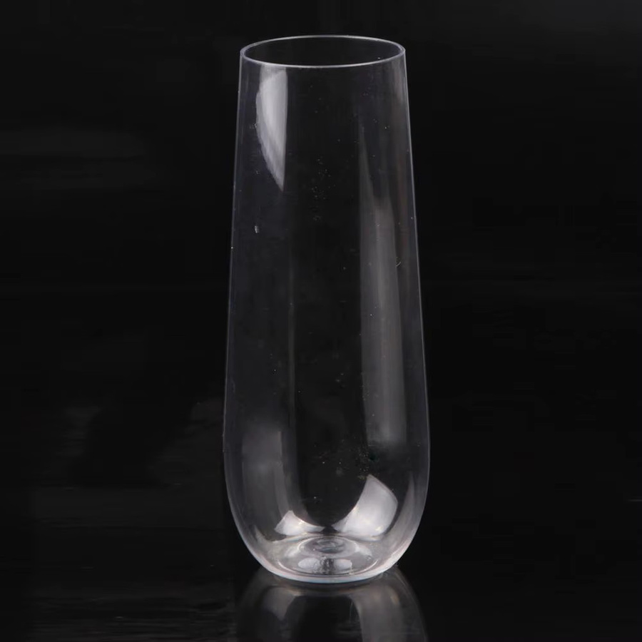 15 Stück Champagnerflöten aus transparentem Kunststoff, 9 Unzen, BPA-frei und recycelbar - Bild 2