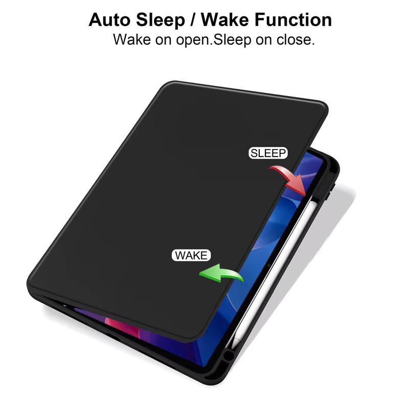 Transparente Acryl Schutzhülle mit Rotationsfunktion und Stifthalter für Xiaomi Redmi Pad 2 11 Zoll, Smart Stand Case in Transparent, Blau oder Schwarz - Bild 2