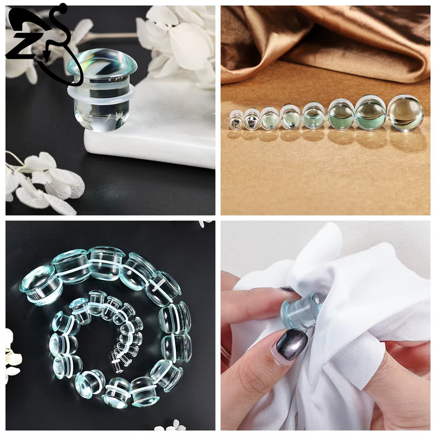 ZS Ohrstöpsel und Tunnel, Glas, bunt, Unisex, 3–25 mm - Bild 4