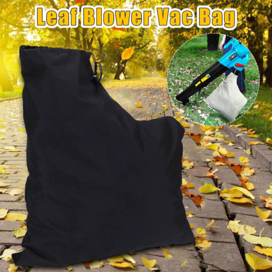 Garten Laubgebläse Auffangbeutel aus Oxford Polyester in Schwarz mit Reißverschluss für Laubbläser und Rasenmäher - Bild 3