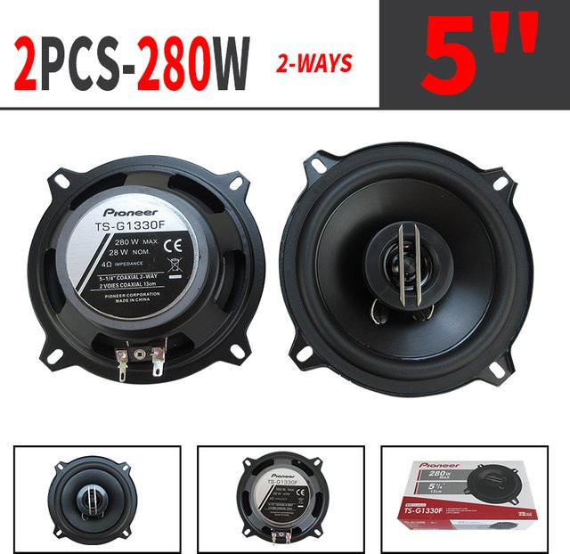 5-Zoll Koaxial-Auto-Lautsprecher 560W (2x280W) 5-Wege High-Fidelity Musik Stereo Lautsprecher in Schwarz - Bild 1
