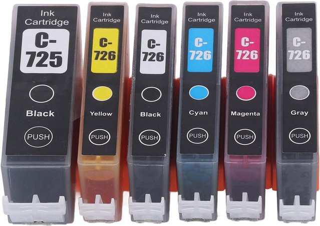 Canon Tintenpatronen Set für PIXMA IP4870 IP4970 IX6560 MG5170 MG5270 in den Farben Schwarz, Cyan, Magenta, Gelb und Grau - Bild 1