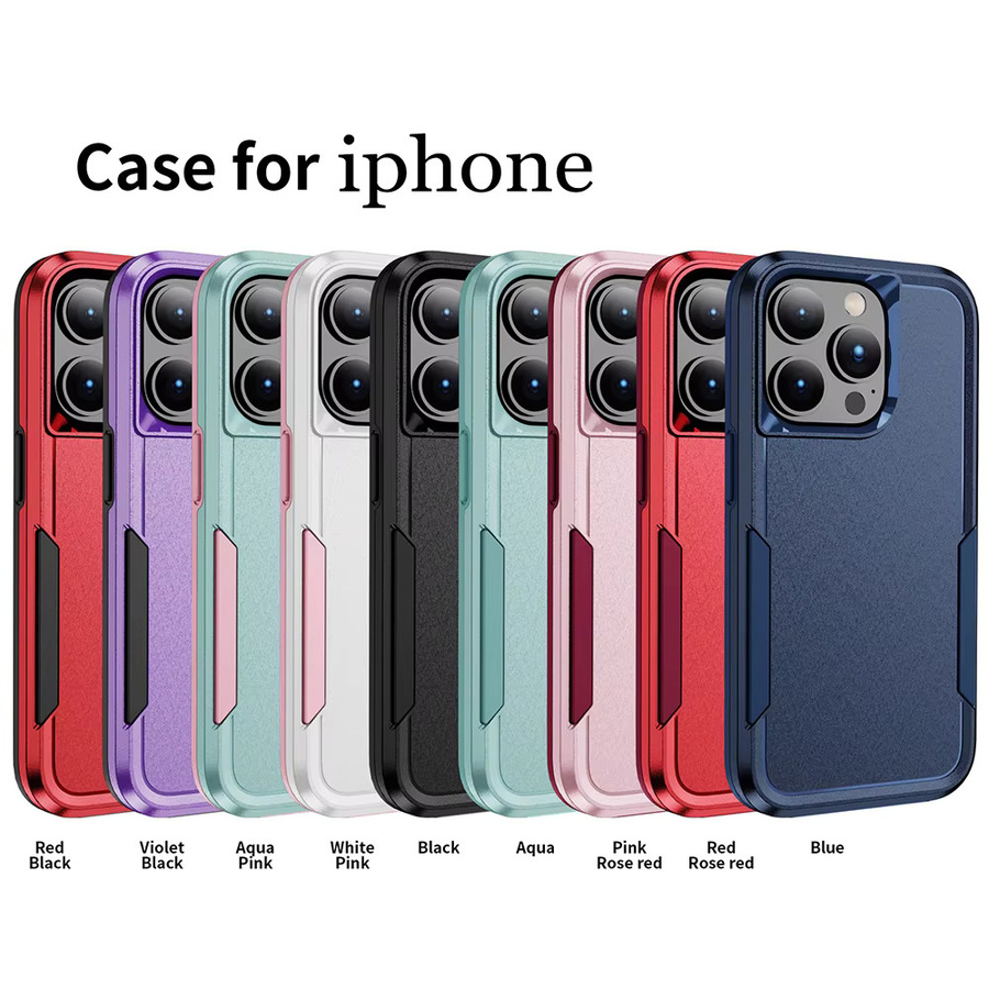 Stoßfeste und kratzfeste Handyhülle für Apple iPhone 17E 16E Air 17 16 15 14 13 12 11 Pro Max und 16 Plus in Schwarz - Bild 6