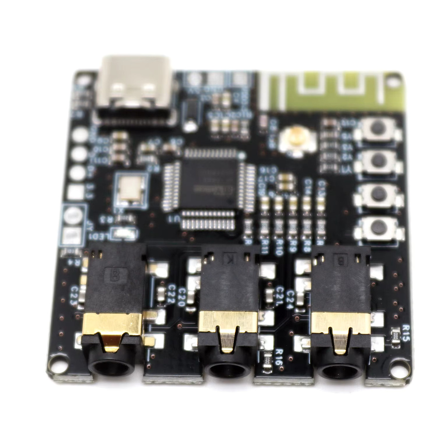 DYKBmetered Bluetooth DSP-Tuning Soundkarten-Vorverstärkermodul mit 40-Band EQ, TWS Stereo Hi-Fi Audio-Verstärker in Schwarz mit AUX-Anschluss - Bild 3