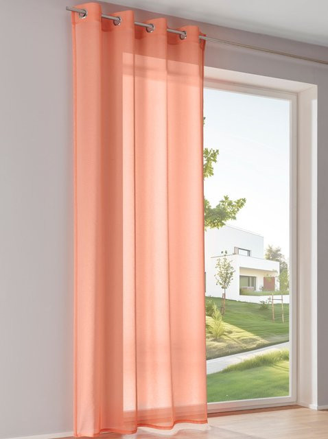 Heine Home Dekostore Papaya, semi-transparent, 100% Polyester, B: 145 cm, H: 140 cm - Bild 1