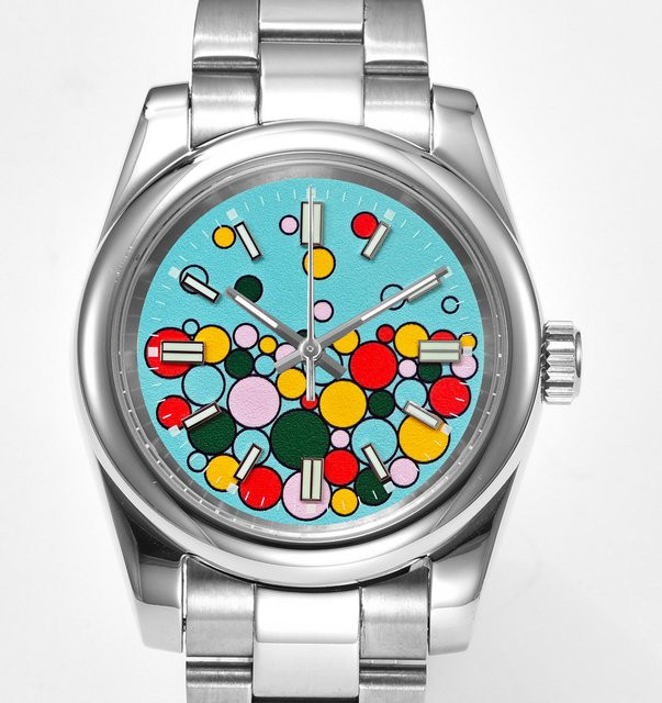 OUMASHI Armbanduhr, Edelstahl, Bunt, Saphirglas, 39 mm, Herren - Bild 1