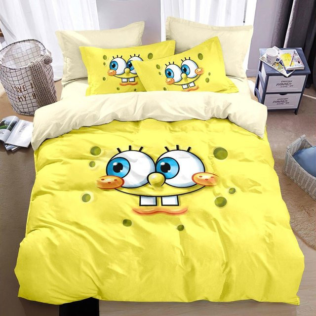 JMG Household Supplies SpongeBob SquarePants Bettwäsche-Set für Kinder aus Polyester und Mikrofaser, B/H: 140 x 200 cm - Bild 1