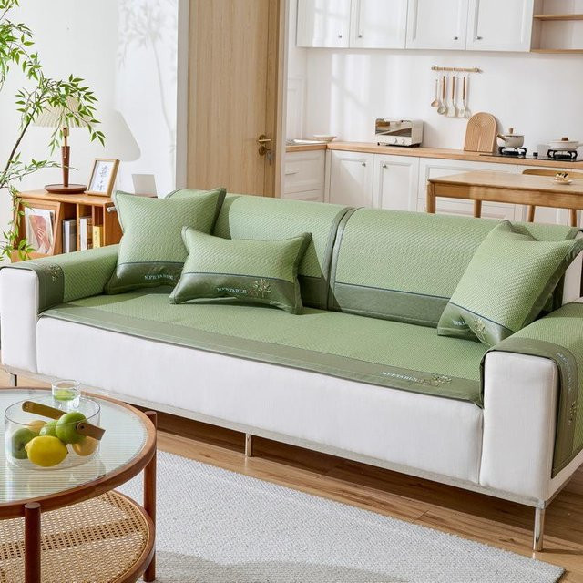 Super Six Rattanmatte für das Sofa, rutschfeste Sommer-Sofamatte aus Polyester, B/B/H: 60 x 60 x 3 cm - Bild 1