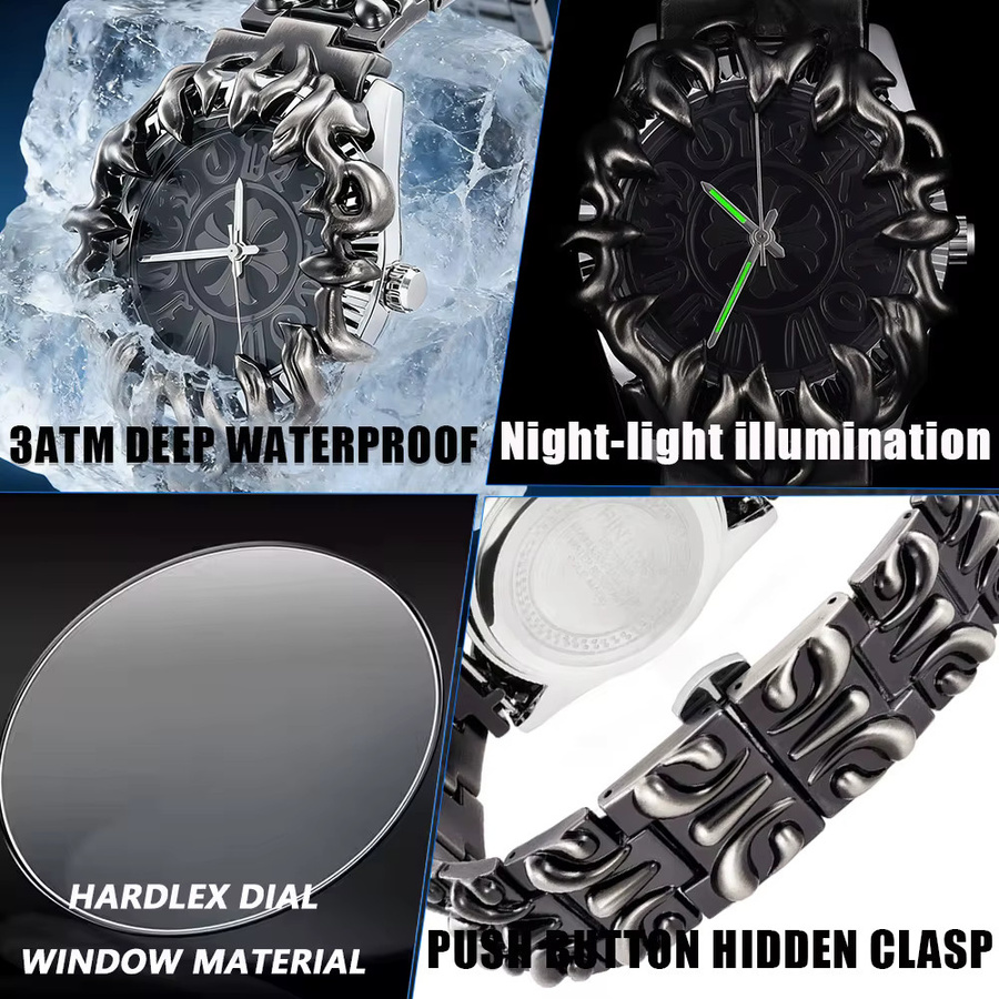 PINTIME Armbanduhr Quarz, Edelstahl, Grau, Herren - Bild 2