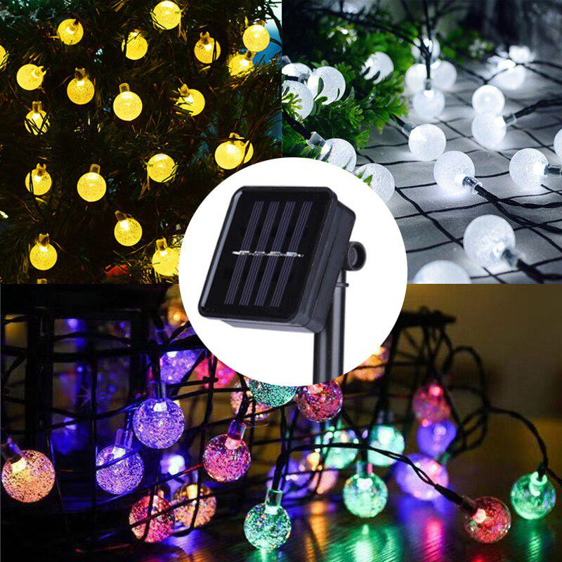 MALITAI Solar LED Kristallkugel Lichterkette mit 30 LEDs in Warmweiß für Garten, Hochzeit und Weihnachten, Wasserdicht - Bild 3