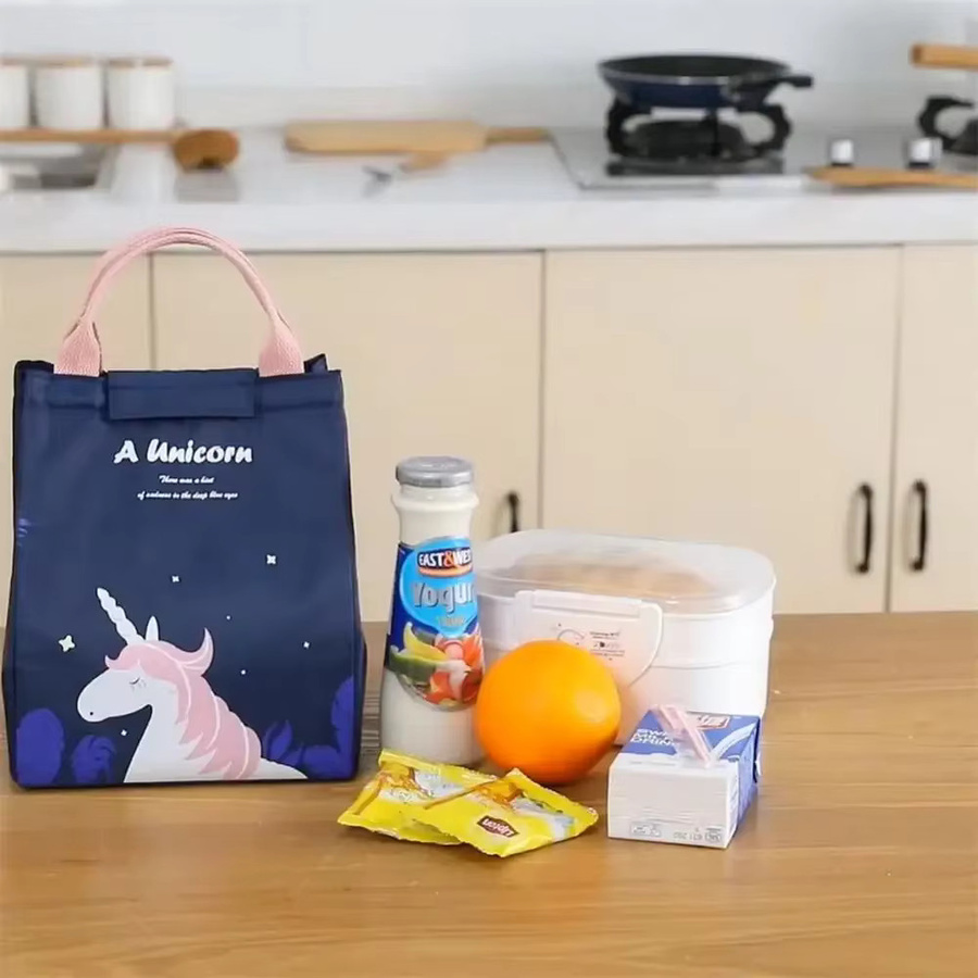 Isolierte Lunch Bag mit Cartoon-Design als thermische Brotdose und Kühltasche in Pink - Bild 2